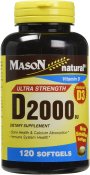 Mason Vitamins D 2000 Tablets 120 Ct Softgels