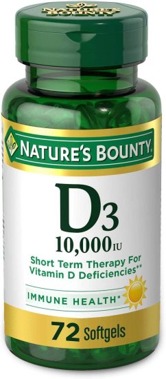 (image for) Nature\'s Bounty Vitamin D 10,000 IU 72ct