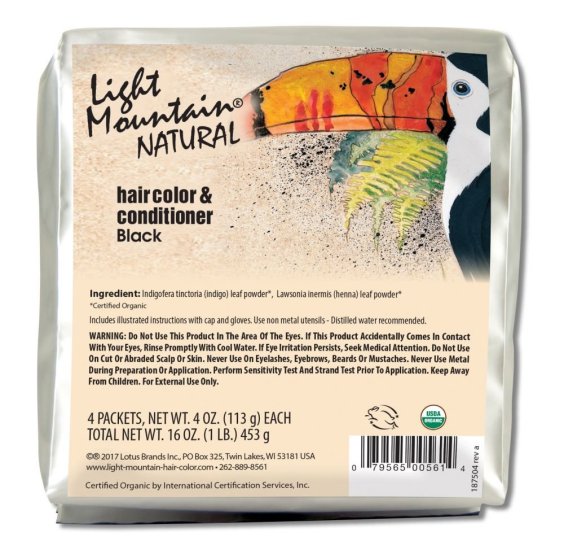 (image for) Light Mountain Hair Color & Conditioner Black 1 lb