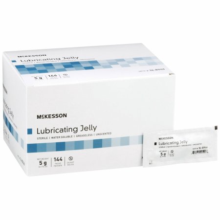 (image for) McKesson Lubricating Jelly 5 Gram Individual Packets 144 Count Box