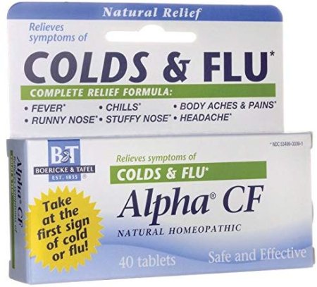 (image for) Boericke & Tafel Alpha CF Cold and Flu, 40 Tablets