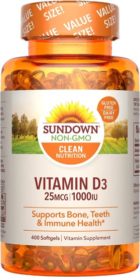 (image for) Sundown Naturals D3 1000 IU Softgels 400 Count