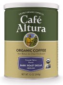 Cafe Altura Ground Organic Coffee Dark Roast Decaf 12 oz