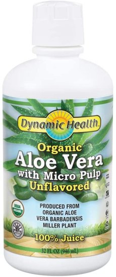 (image for) Dynamic Health Organic Aloe Vera Juice With Micro Pulp 32 oz