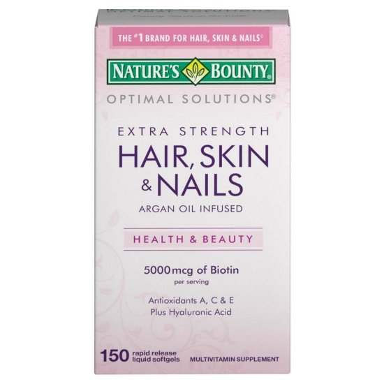 (image for) Optimal Solutions Hair, Skin & Nails Extra Strength Softgels 150 Count