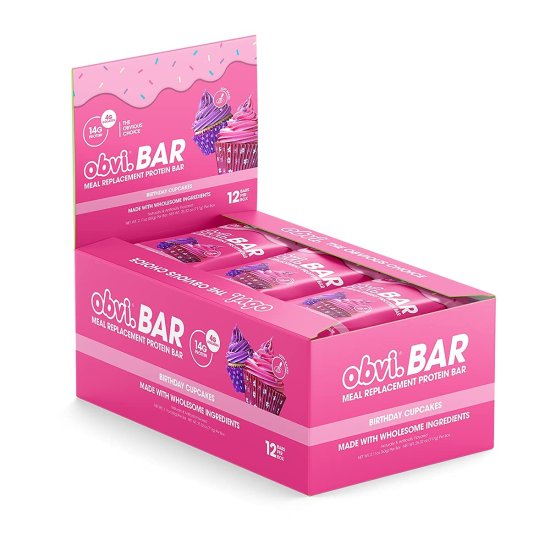 (image for) OBVI Bars Birthday Cupcake 12 ct