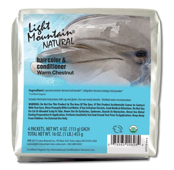 (image for) Light Mountain Hair Color & Conditioner Warm Chestnut 1 lb