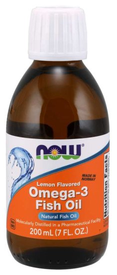 (image for) Now Foods Omega-3 Fish Oil Lemon 200 Ml (7 oz)