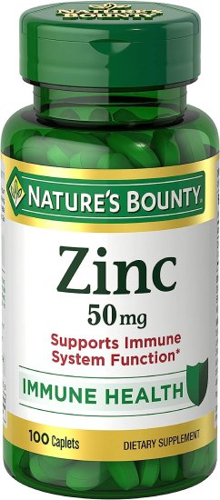 (image for) Nature\'s Bounty Zinc 50 mg. Caplets 100 Count