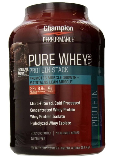 (image for) Champion Nutrition Pure Whey Plus Chocolate Brownie 4 lb