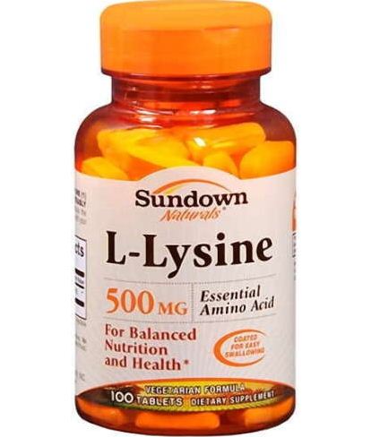 (image for) Sundown Naturals L-Lysine 500 mg Caplets 100 Count