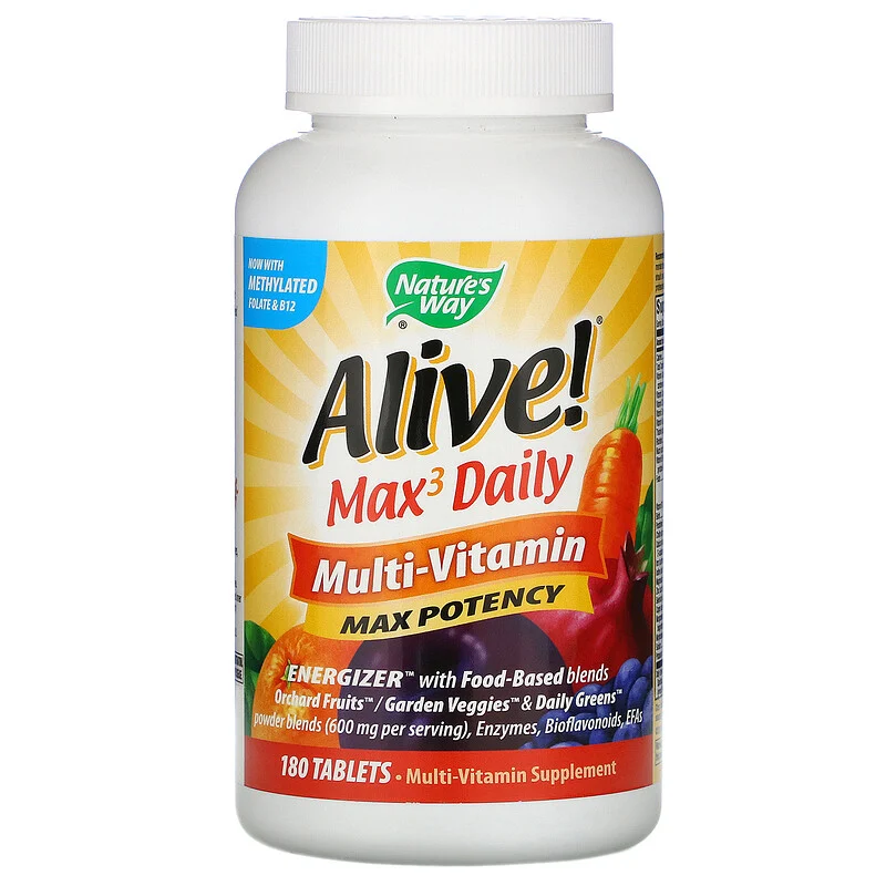 (image for) Nature’s Way Alive! Max3 Potency Multivitamin 180 Tablets