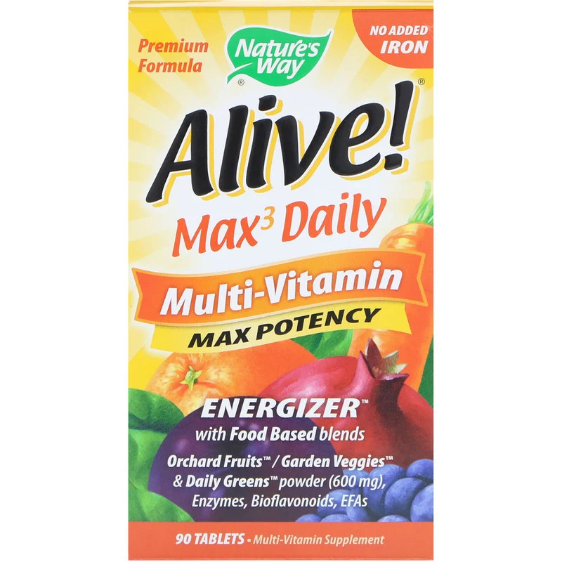 Nature's Way Alive! Max3 Daily Multivitamin Max Potency 90 Tabs