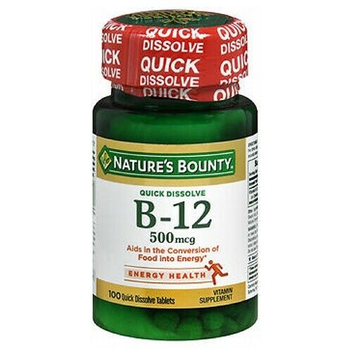 (image for) Nature\'s Bounty Vitamin B-12 500 mcg Quick Dissolve Tablets 100 Count