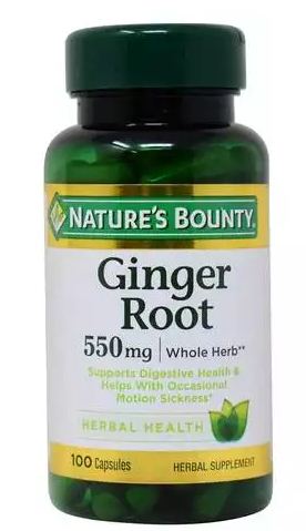 (image for) Nature\'s Bounty Ginger Root 550mg Capsules 100 Count