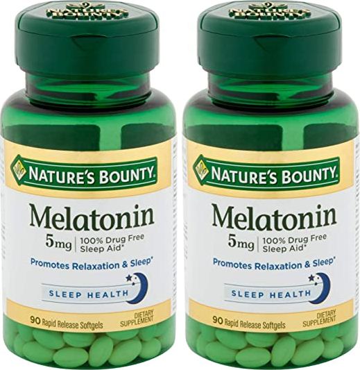 (image for) Nature\'s Bounty Melatonin 5mg Twin Pack 60 + 60 Count