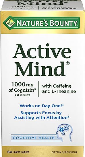 (image for) Nature\'s Bounty Active Mind Coated Caplets 60 Count 60 Count