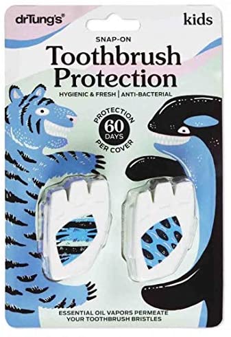 (image for) Dr. Tung\'s KIDS Snap-On Toothbrush Protector 2 Count Assorted