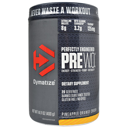 (image for) Dymatize Pre W.O. Pineapple Orange Crush 20 Servings