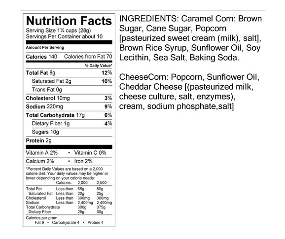 (image for) Cretors Flavored Popped Corn Cheese & Caramel Mix 7.5 oz