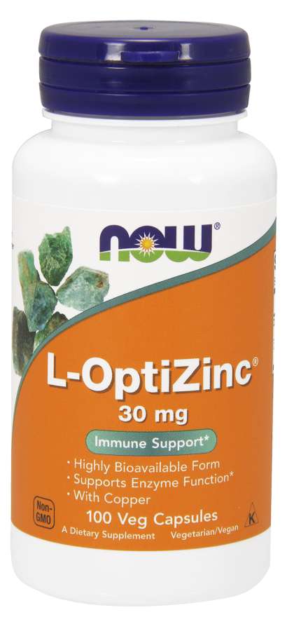 (image for) Now Foods L-Optizinc(R) 30 mg + Copper 100 Vcaps