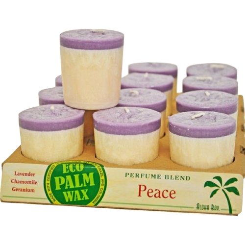 (image for) Aloha Bay Eco Palm Wax Candle Peace 12 Count