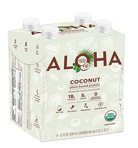 (image for) Aloha Organic Plant Based Coconut Protein Shake 11 oz - 4 Count