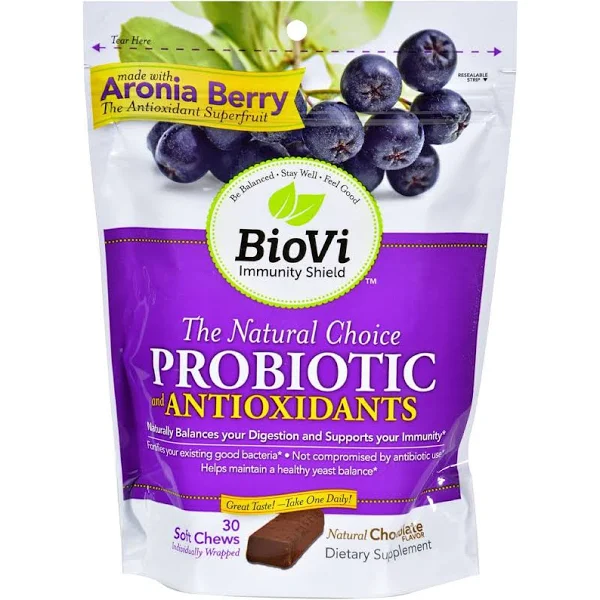 BioVi Probiotic and Antioxidants Soft Chews, Chocolate 30 ct