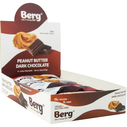 (image for) Berg Bites Berg Bars Peanut Butter Dark Choc 8 Count