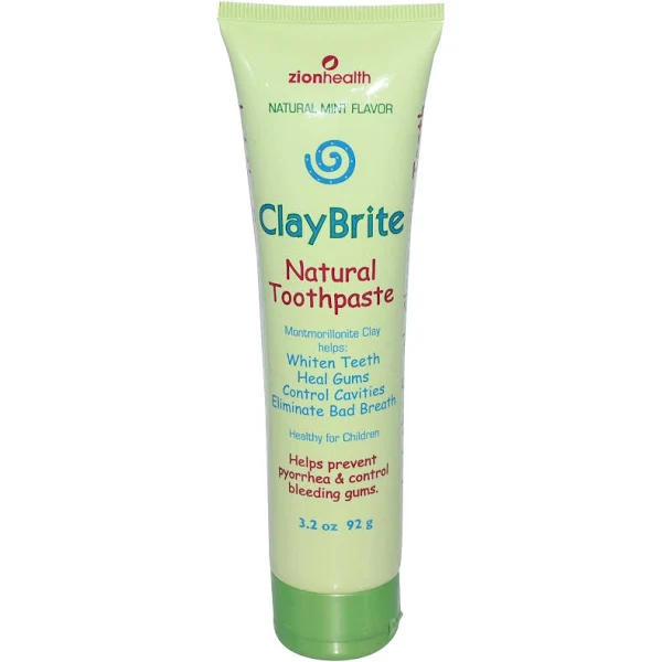 Zion Health Claybrite Toothpaste Natural Mint 3.2 oz